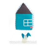 Muziekdoos Huis blauw